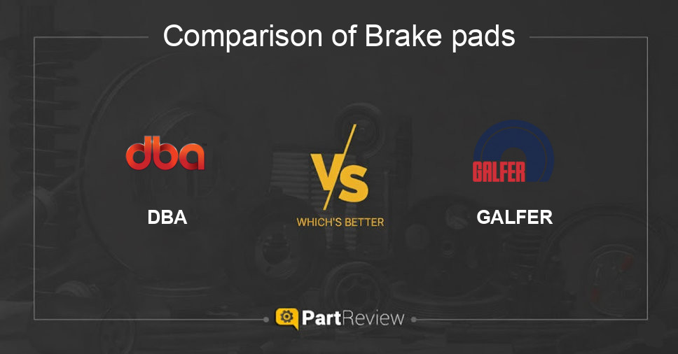 Comparison of brake pads DBA and GALFER