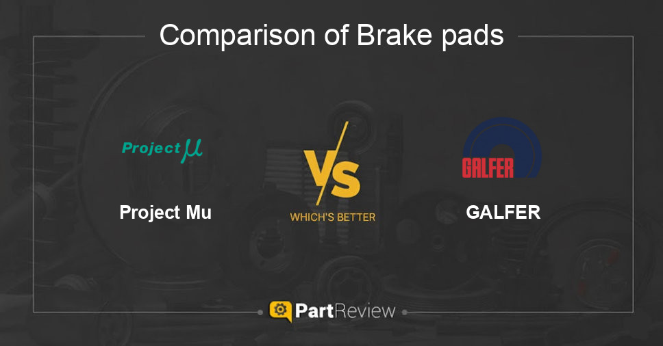 Comparison of brake pads Project Mu and GALFER