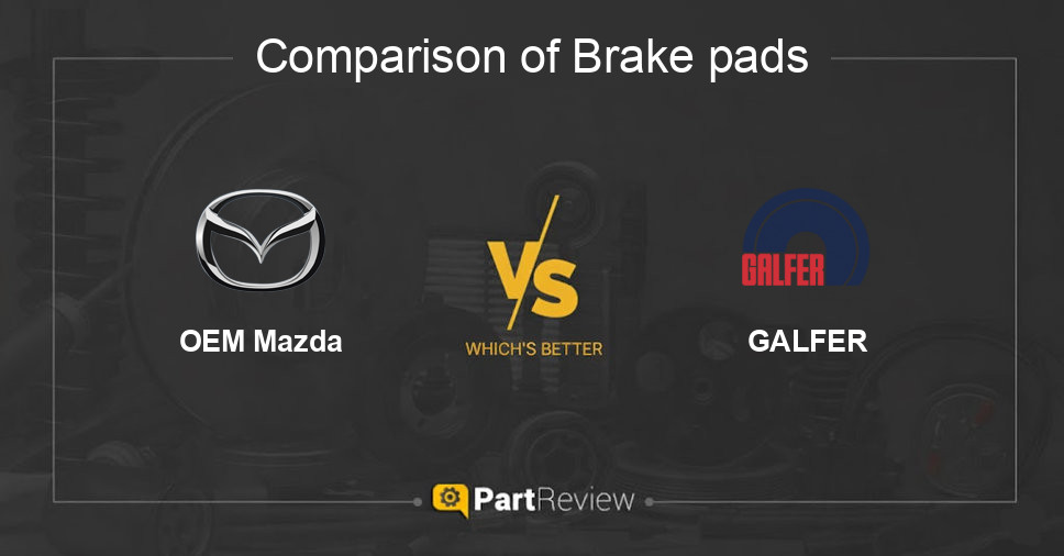 Comparison of brake pads OEM Mazda and GALFER