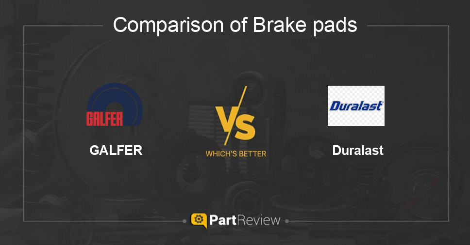 Comparison of brake pads GALFER and Duralast