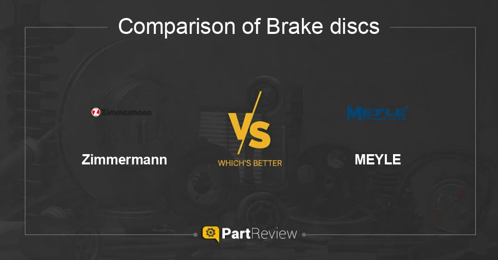 Comparison of brake discs Zimmermann and MEYLE