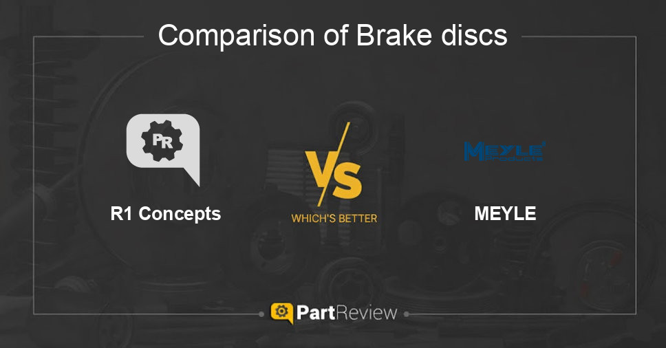 Comparison of brake discs R1 Concepts and MEYLE