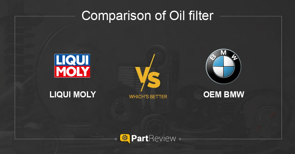 Comparison of oil filter LIQUI MOLY and OEM BMW
