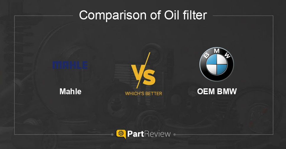 Comparison of oil filter Mahle and OEM BMW