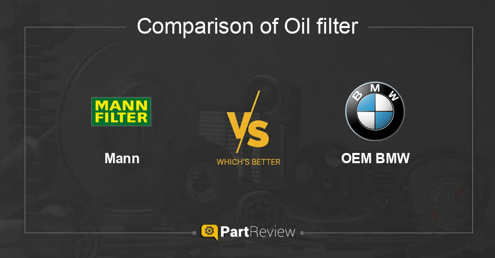 Comparison of oil filter Mann and OEM BMW