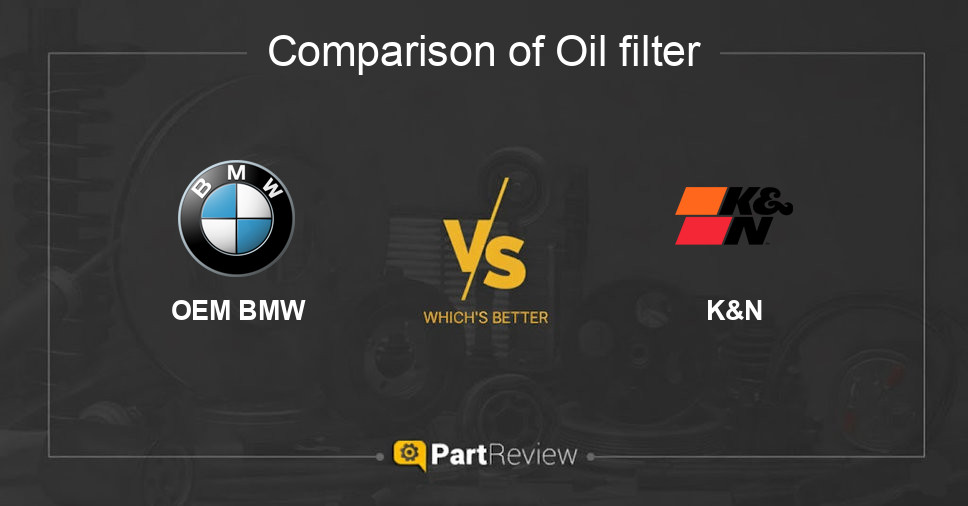 Comparison of oil filter OEM BMW and K&N