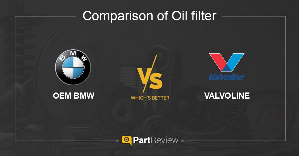 Comparison of oil filter OEM BMW and VALVOLINE