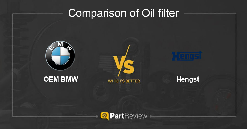 Comparison of oil filter OEM BMW and Hengst