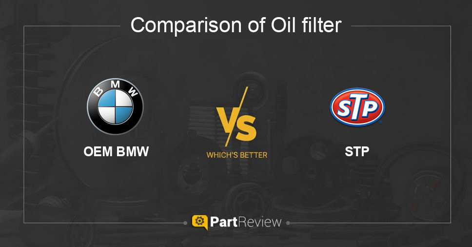 Comparison of oil filter OEM BMW and STP