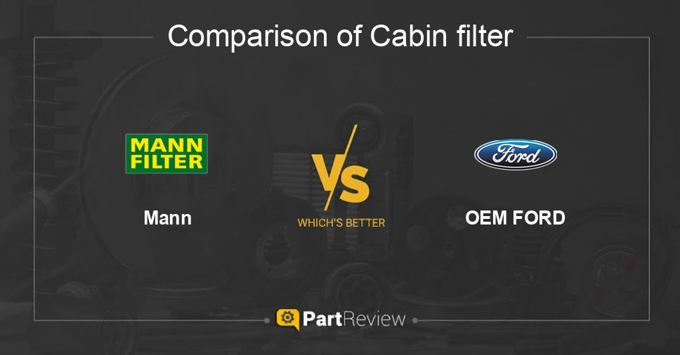 Comparison of cabin filter Mann and OEM FORD