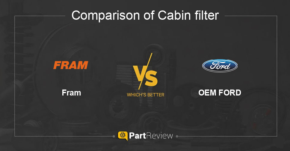 Comparison of cabin filter Fram and OEM FORD