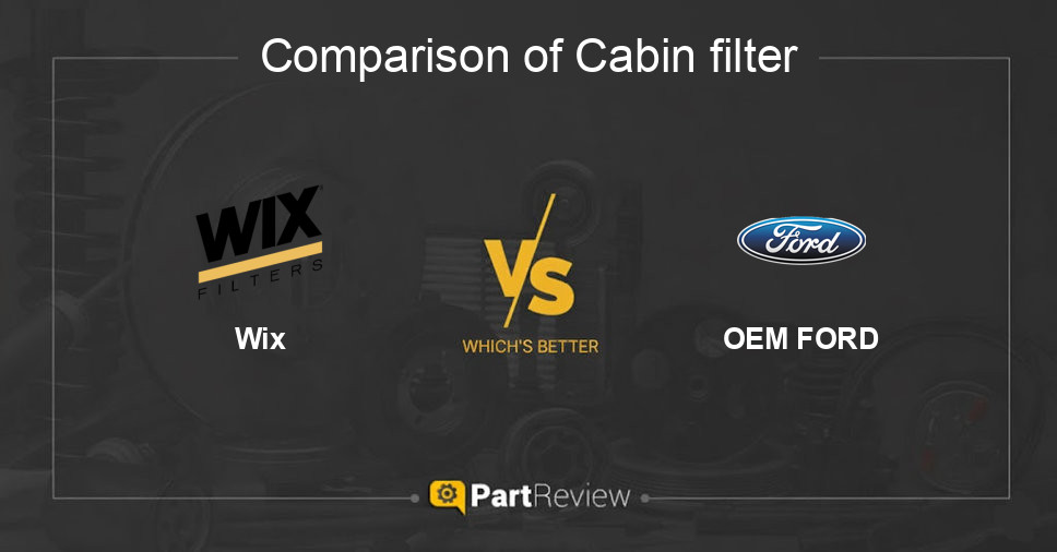 Comparison of cabin filter Wix and OEM FORD