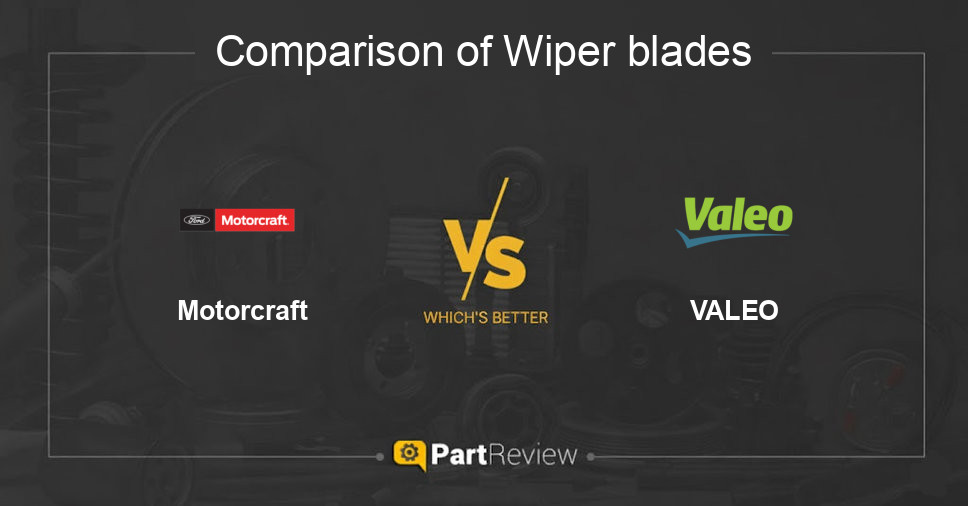 Comparison of wiper blades Motorcraft and VALEO