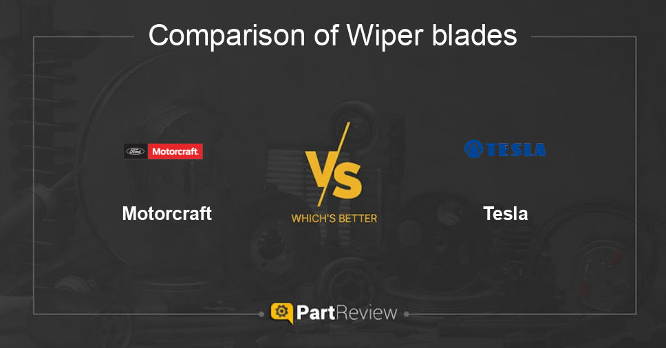Comparison of wiper blades Motorcraft and Tesla