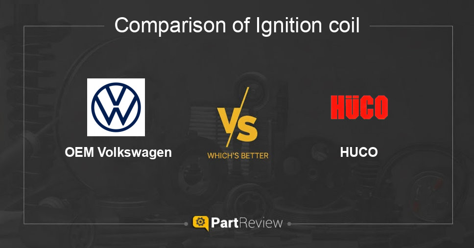 Comparison of ignition coil OEM Volkswagen and HUCO