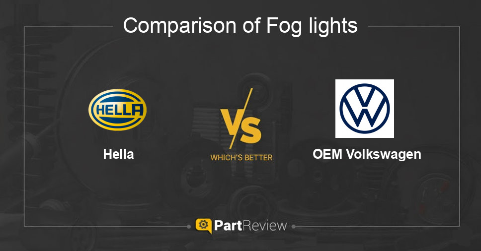 Comparison of fog lights Hella and OEM Volkswagen