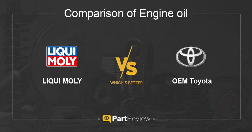 Comparison of engine oil LIQUI MOLY and OEM Toyota