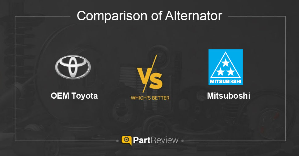 Comparison of alternator OEM Toyota and Mitsuboshi