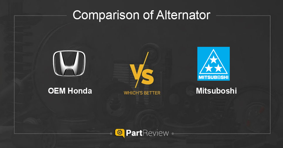 Comparison of alternator OEM Honda and Mitsuboshi