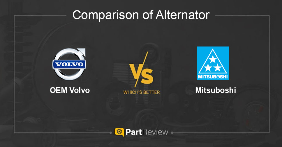 Comparison of alternator OEM Volvo and Mitsuboshi