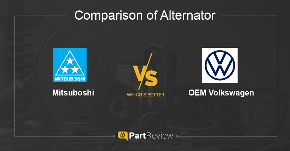 Comparison of alternator Mitsuboshi and OEM Volkswagen