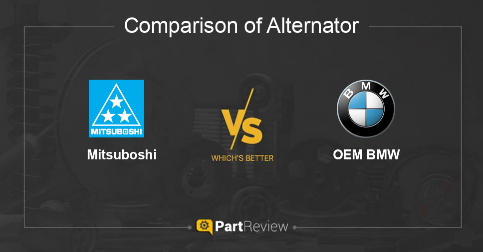 Comparison of alternator Mitsuboshi and OEM BMW