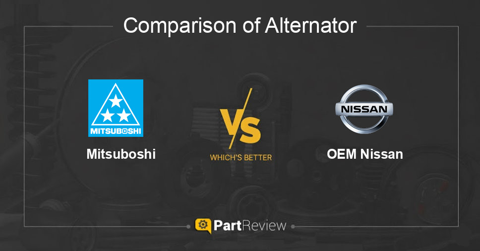 Comparison of alternator Mitsuboshi and OEM Nissan