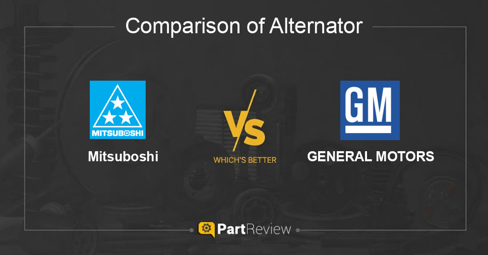 Comparison of alternator Mitsuboshi and GENERAL MOTORS