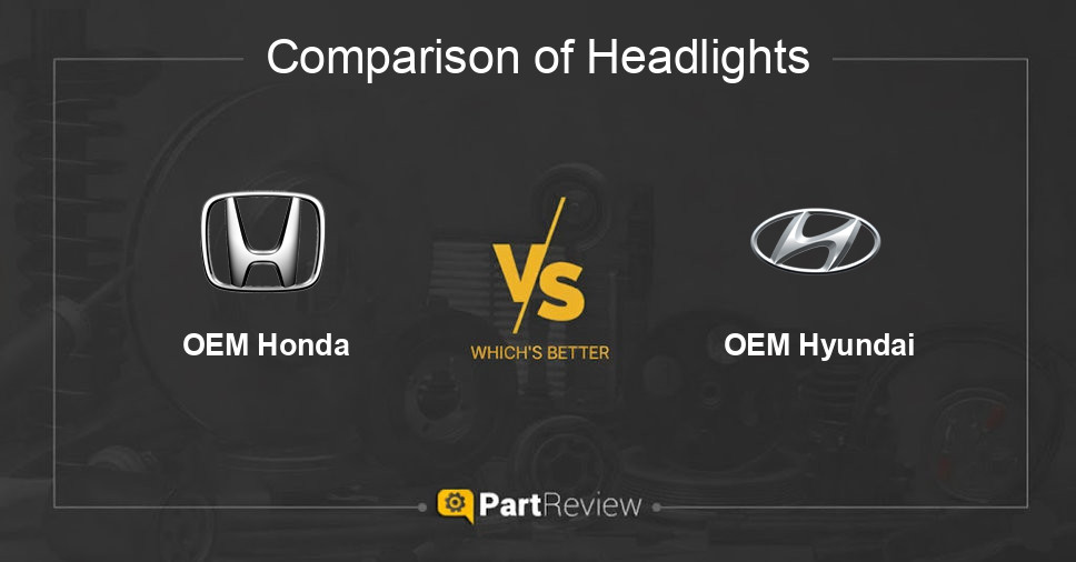 Comparison of headlights OEM Honda and OEM Hyundai