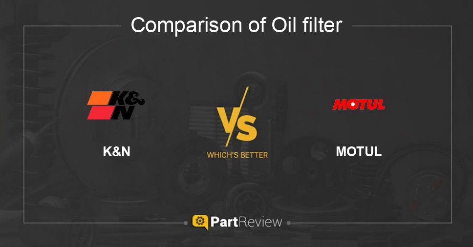 Comparison of oil filter K&N and MOTUL