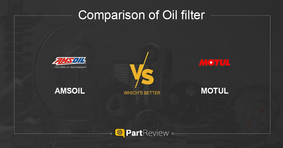 Comparison of oil filter AMSOIL and MOTUL