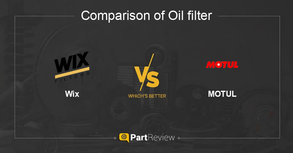 Comparison of oil filter Wix and MOTUL