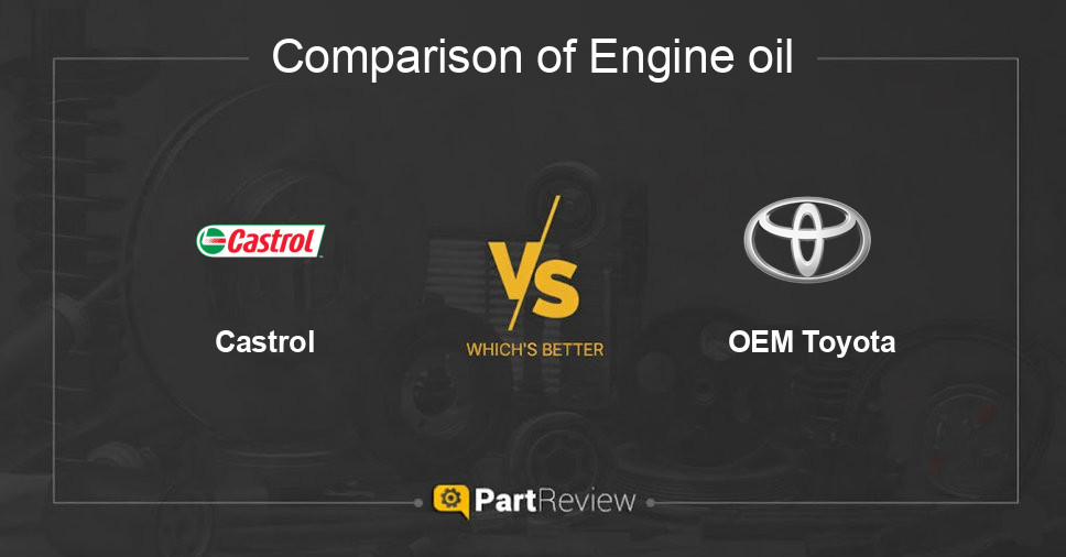 Comparison of engine oil Castrol and OEM Toyota