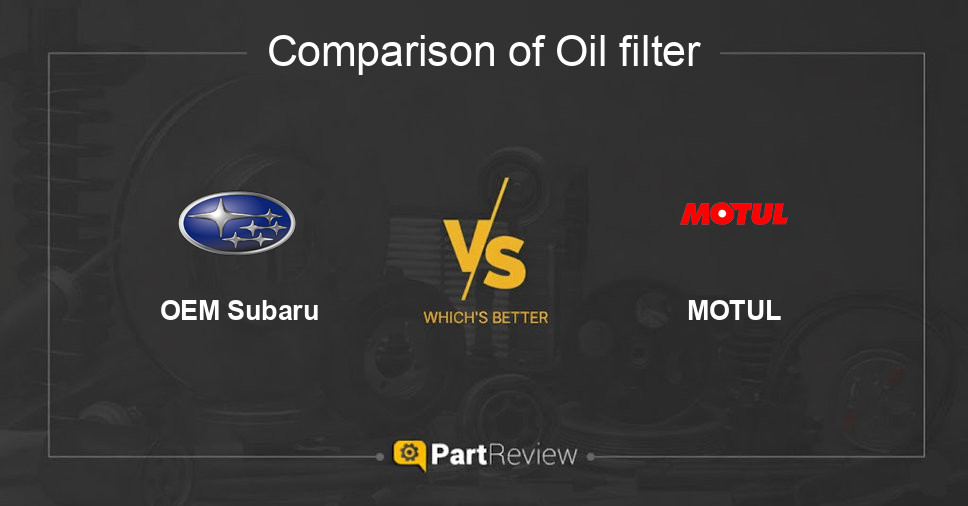 Comparison of oil filter OEM Subaru and MOTUL