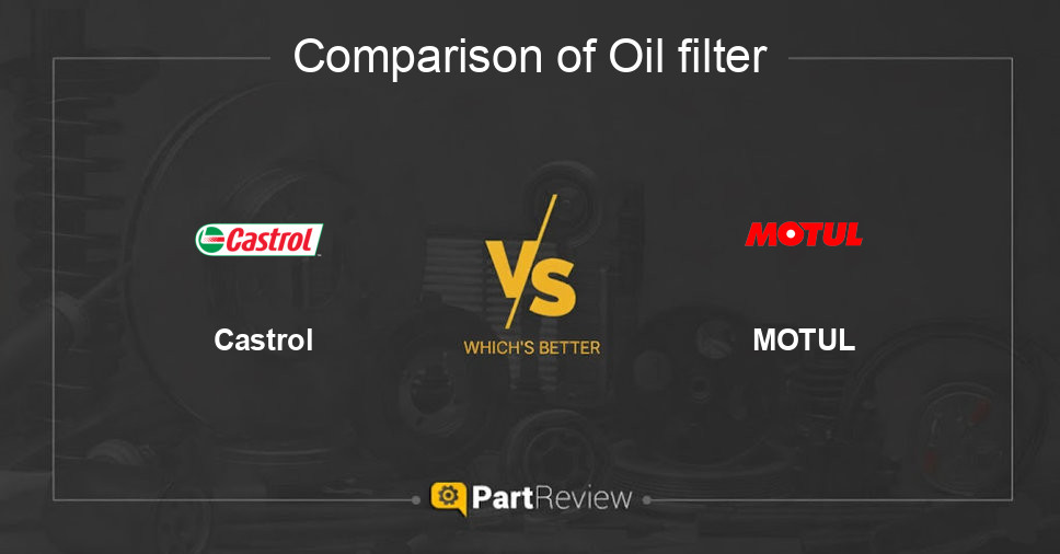 Comparison of oil filter Castrol and MOTUL