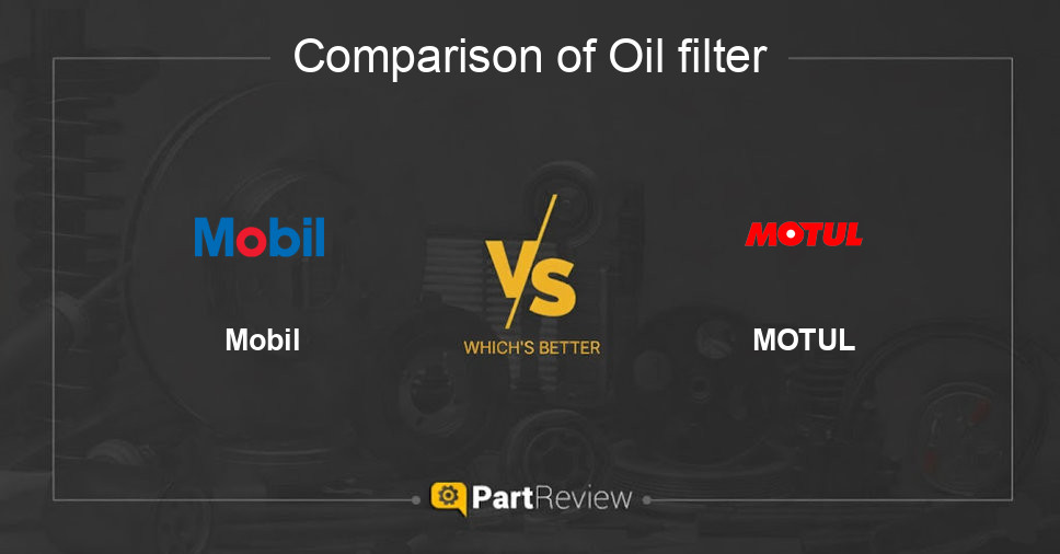 Comparison of oil filter Mobil and MOTUL