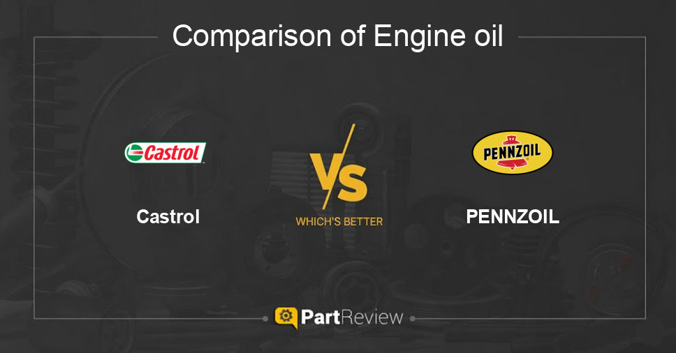 Comparison of engine oil Castrol and PENNZOIL