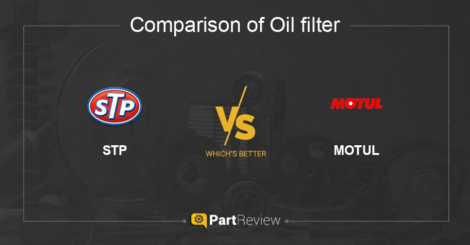 Comparison of oil filter STP and MOTUL