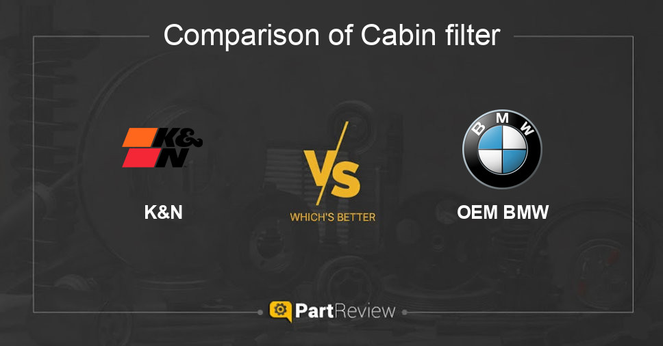 Comparison of cabin filter K&N and OEM BMW