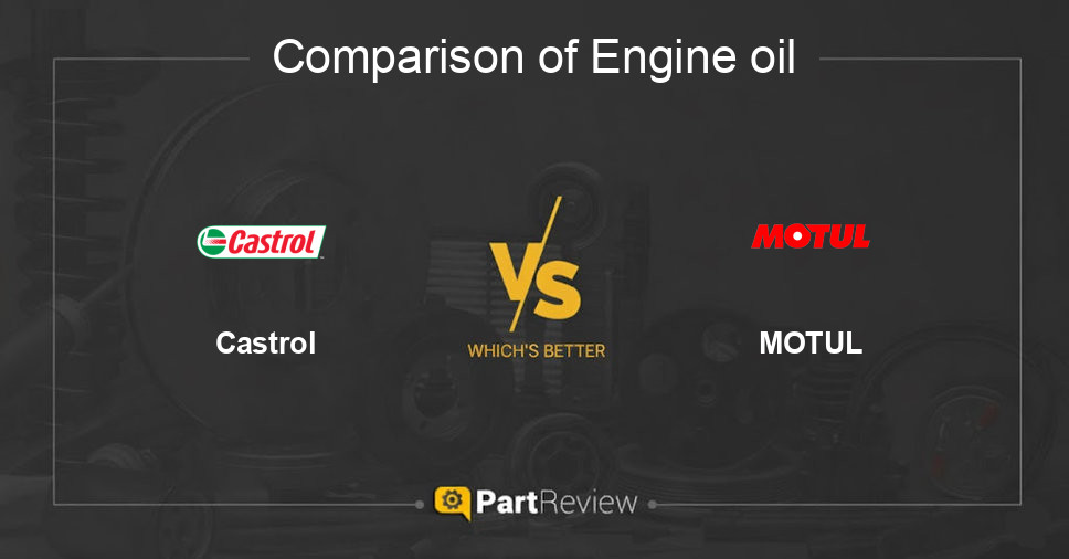 Comparison of engine oil Castrol and MOTUL