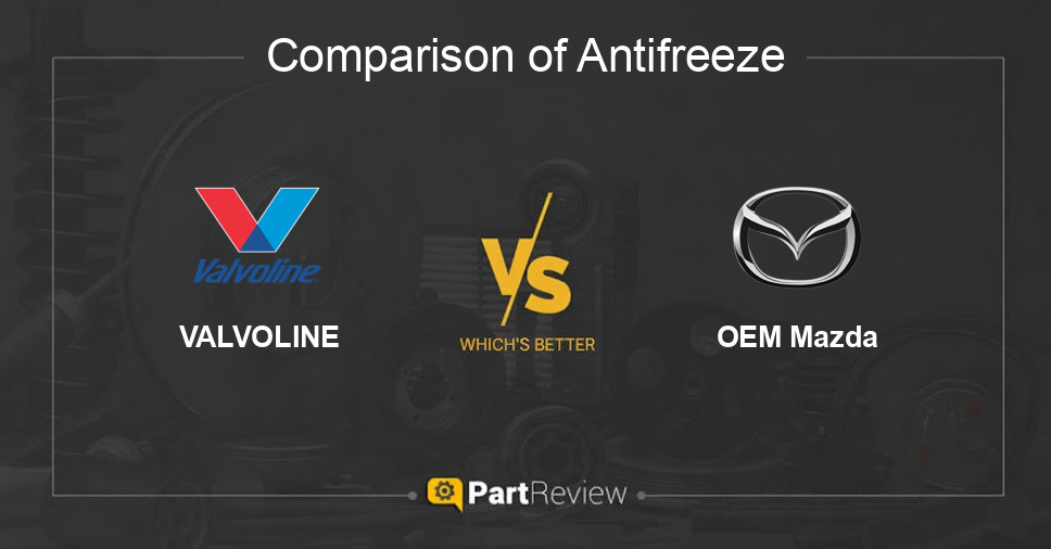Comparison of antifreeze VALVOLINE and OEM Mazda
