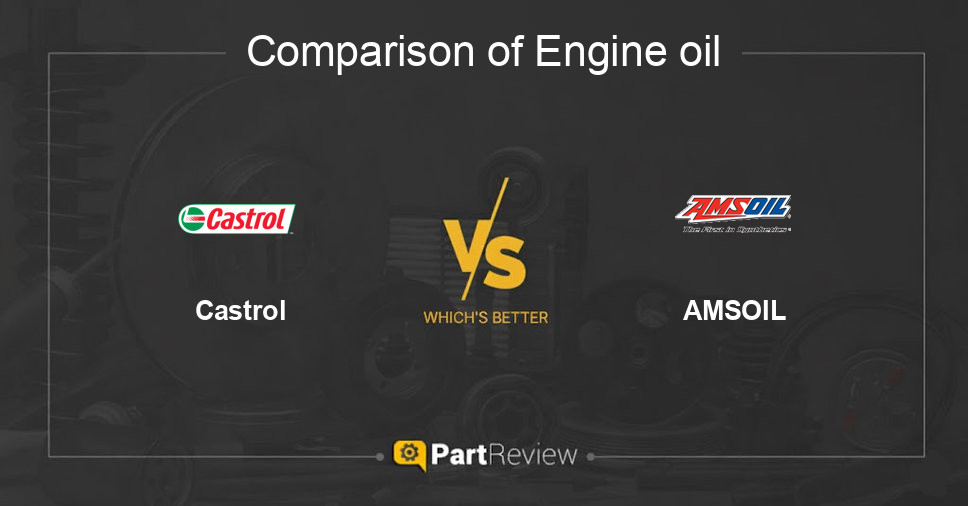 Comparison of engine oil Castrol and AMSOIL