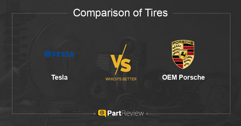 Comparison of tires Tesla and OEM Porsche
