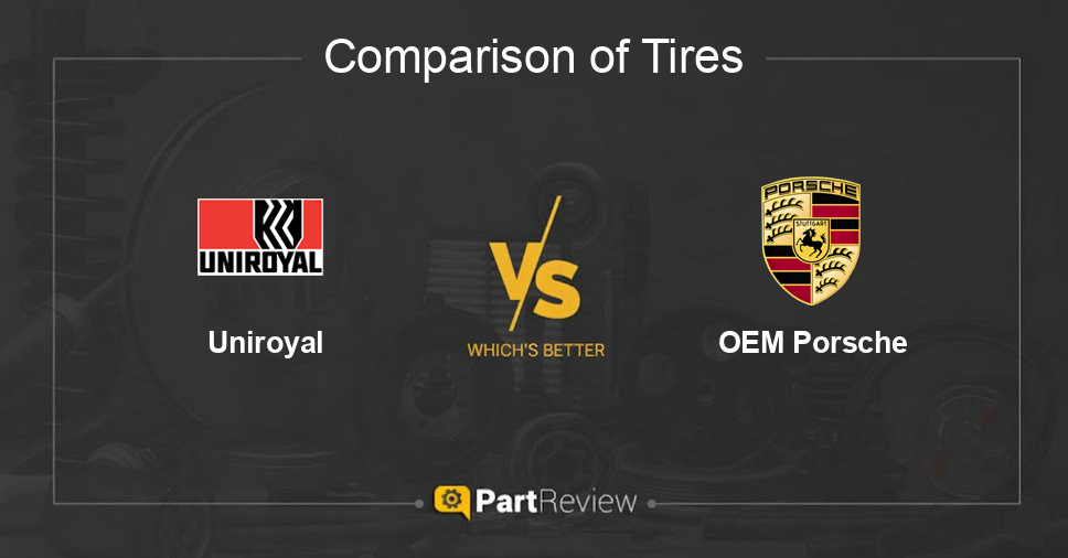 Comparison of tires Uniroyal and OEM Porsche