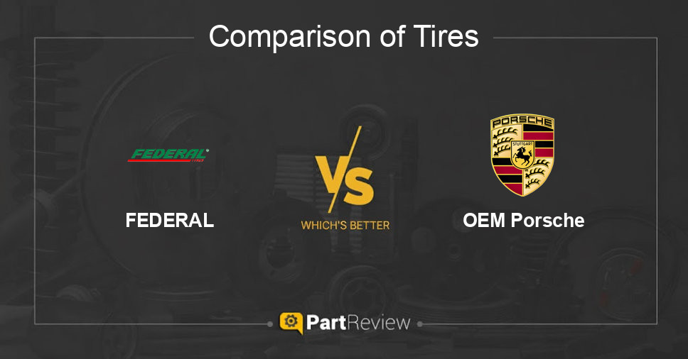 Comparison of tires FEDERAL and OEM Porsche