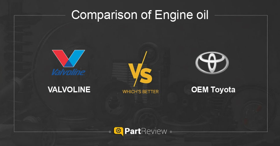 Comparison of engine oil VALVOLINE and OEM Toyota