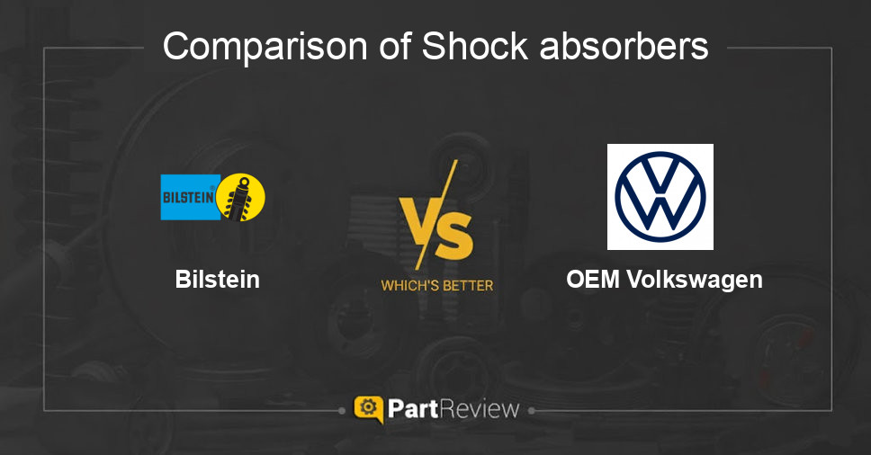 Comparison of shock absorbers Bilstein and OEM Volkswagen