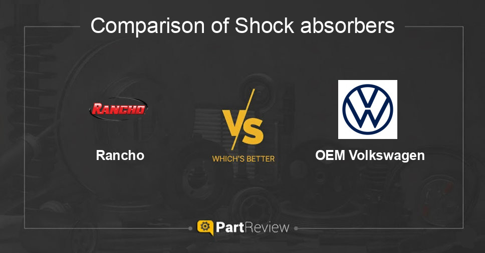 Comparison of shock absorbers Rancho and OEM Volkswagen