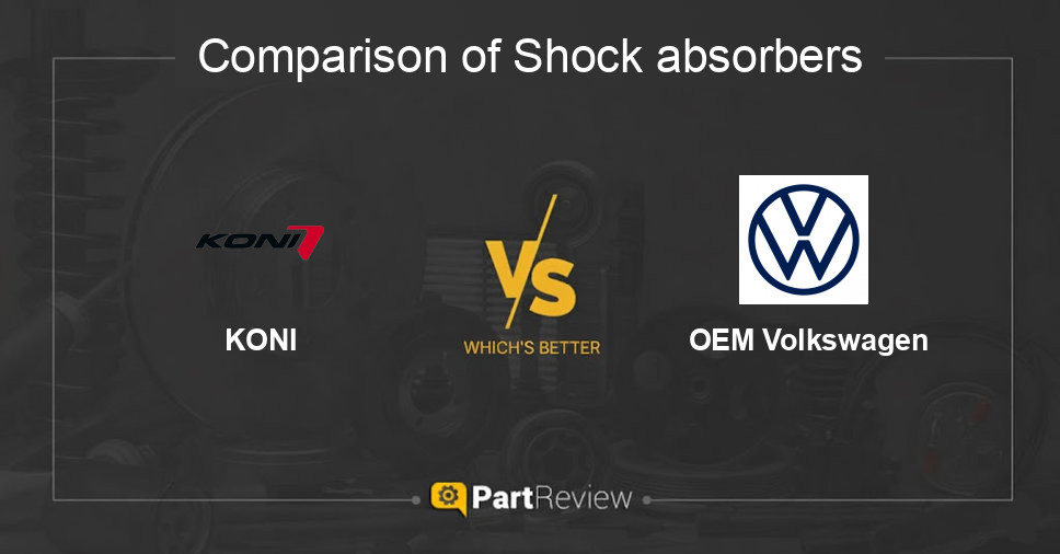 Comparison of shock absorbers KONI and OEM Volkswagen