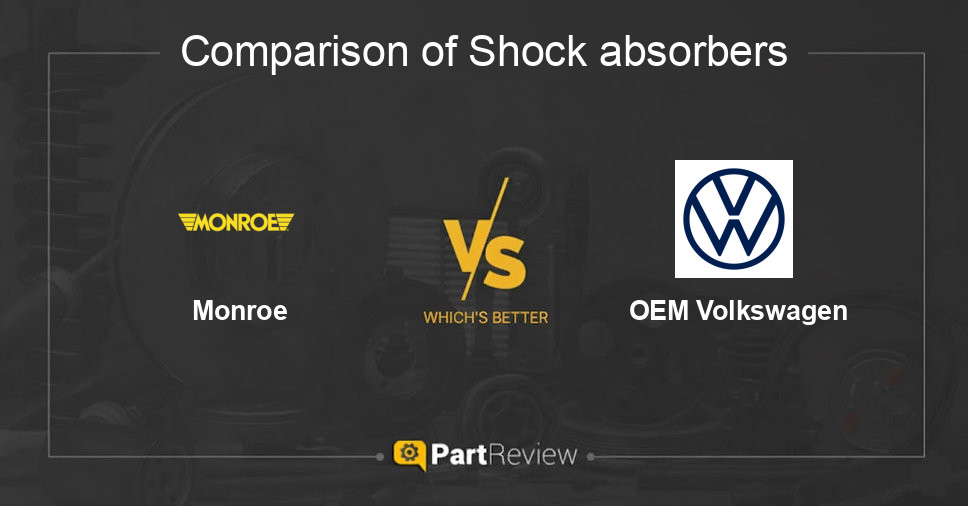 Comparison of shock absorbers Monroe and OEM Volkswagen